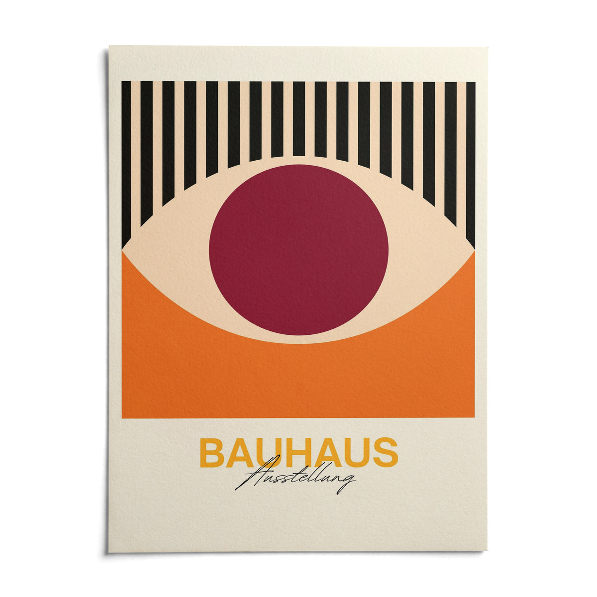 Retro Eye Wall Art, shown as an unframed paper print on a plain white background