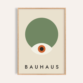 Sage Green Wall Decor: Sage Gaze framed print on a warm off-white wall
