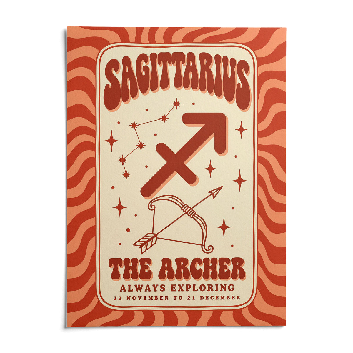 Sagittarius Print, shown as an unframed paper print on a plain white background