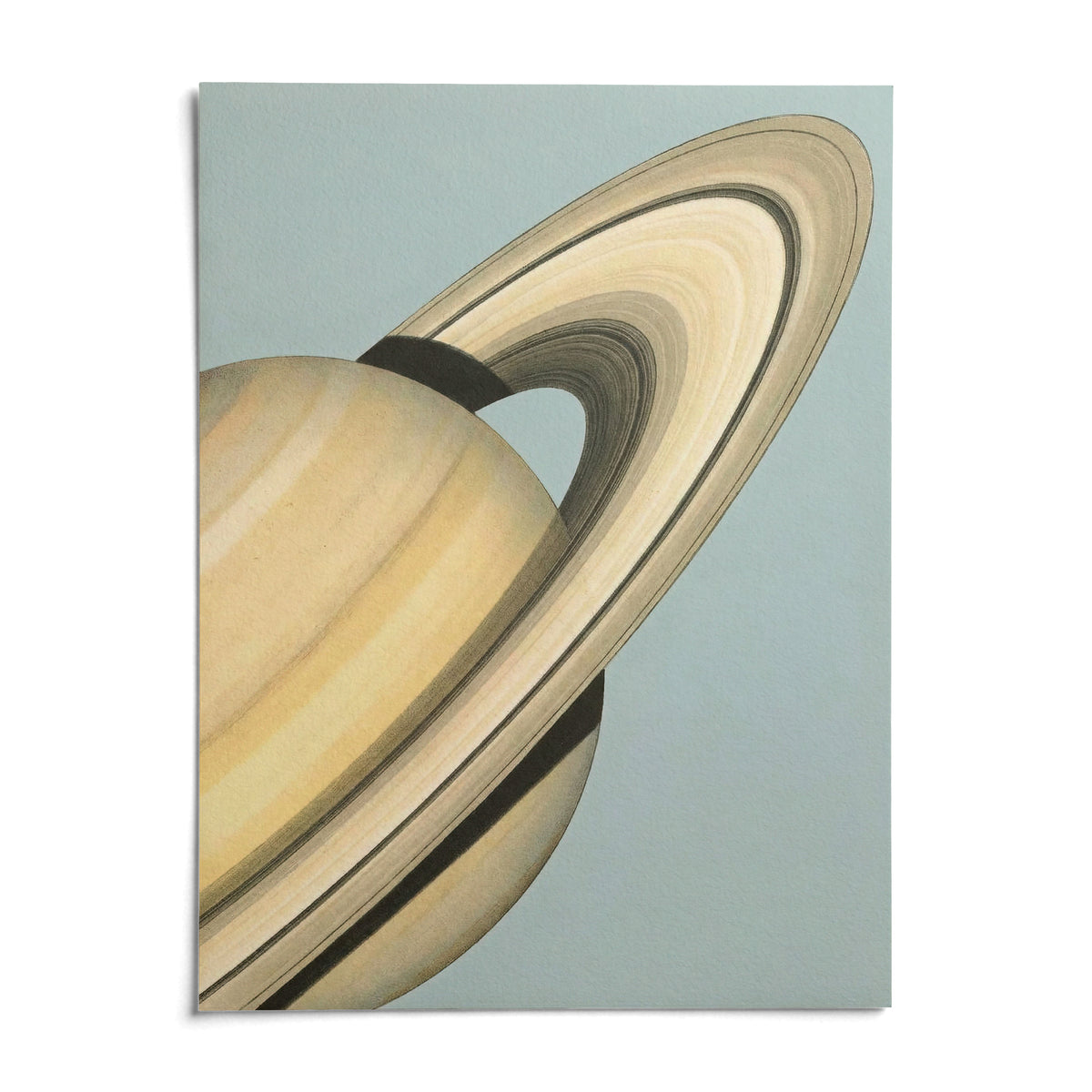 Saturn Wall Art, shown as an unframed paper print on a plain white background