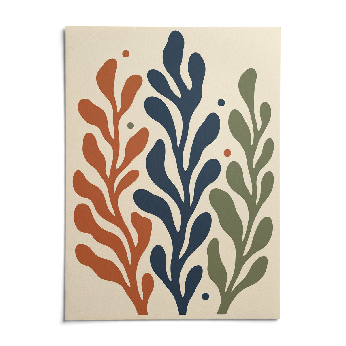 Seaweed Print, shown as an unframed paper print on a plain white background