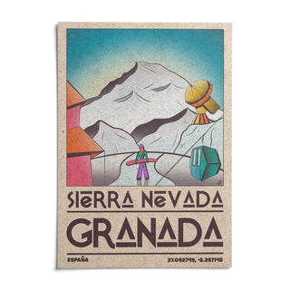 Sierra Nevada Art Print, shown as an unframed paper print on a plain white background