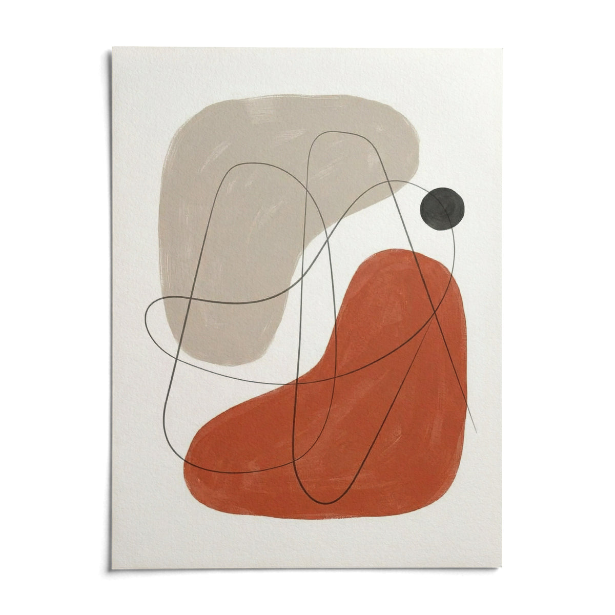 Simple Abstract Art, shown as an unframed paper print on a plain white background