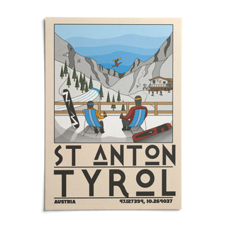 St Anton Tyrol Art Print, shown as an unframed paper print on a plain white background