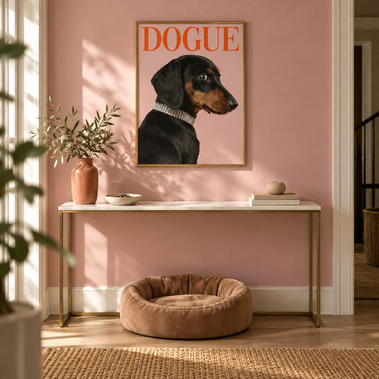 Dogue Dachshund Poster