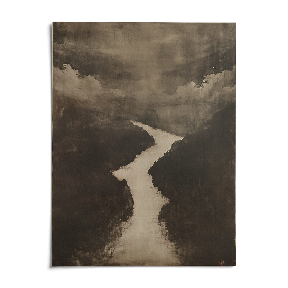 Sumi e Art, shown as an unframed paper print on a plain white background