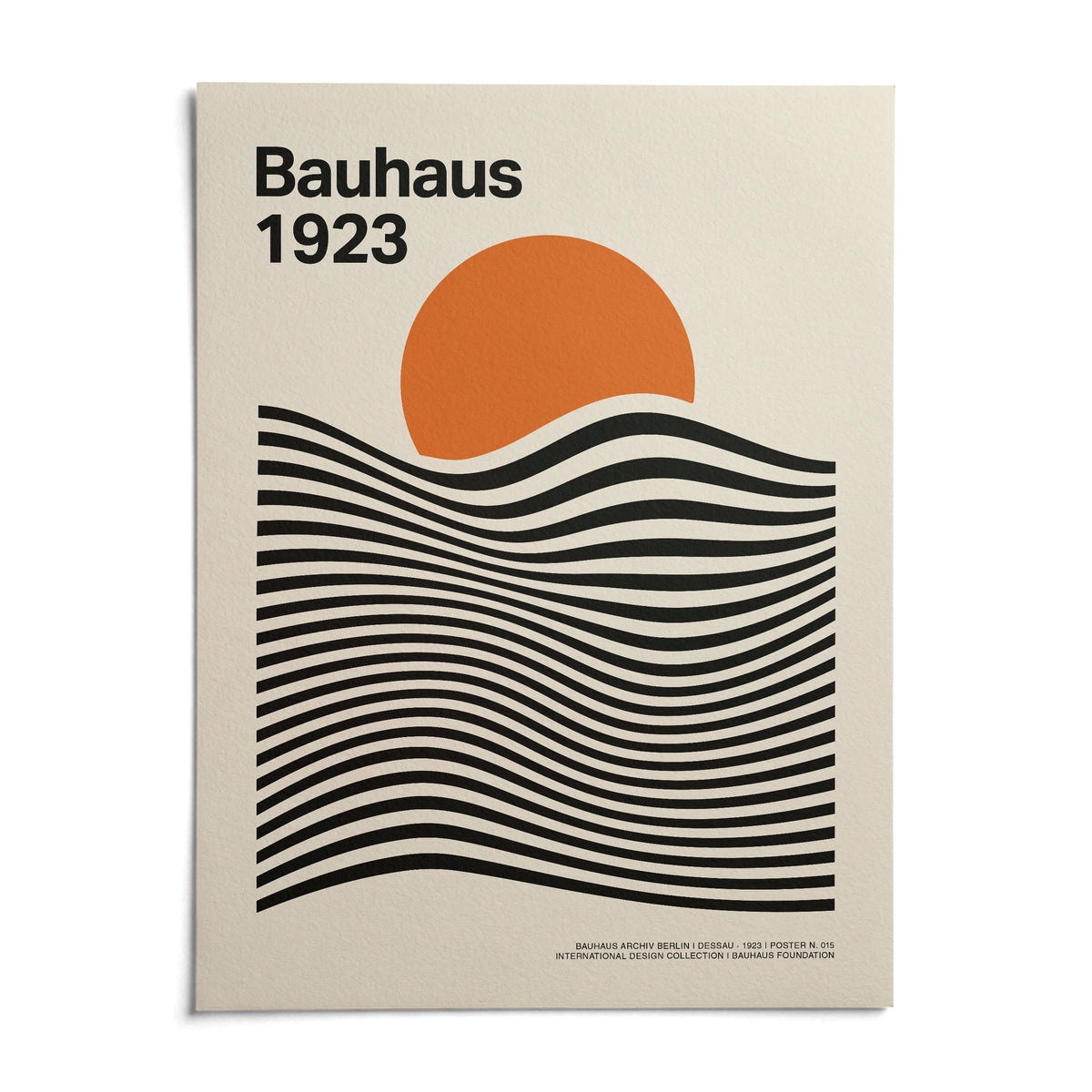 Sun and Mountain Wall Art, shown as an unframed paper print on a plain white background