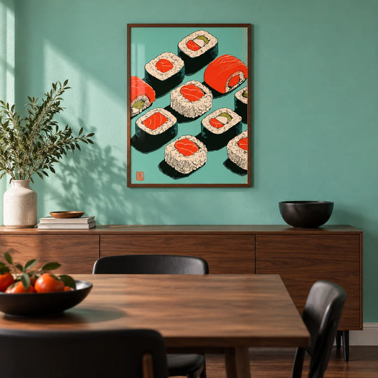 Stampa artistica di sushi