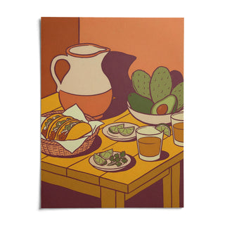 Taco Art Print, shown as an unframed paper print on a plain white background