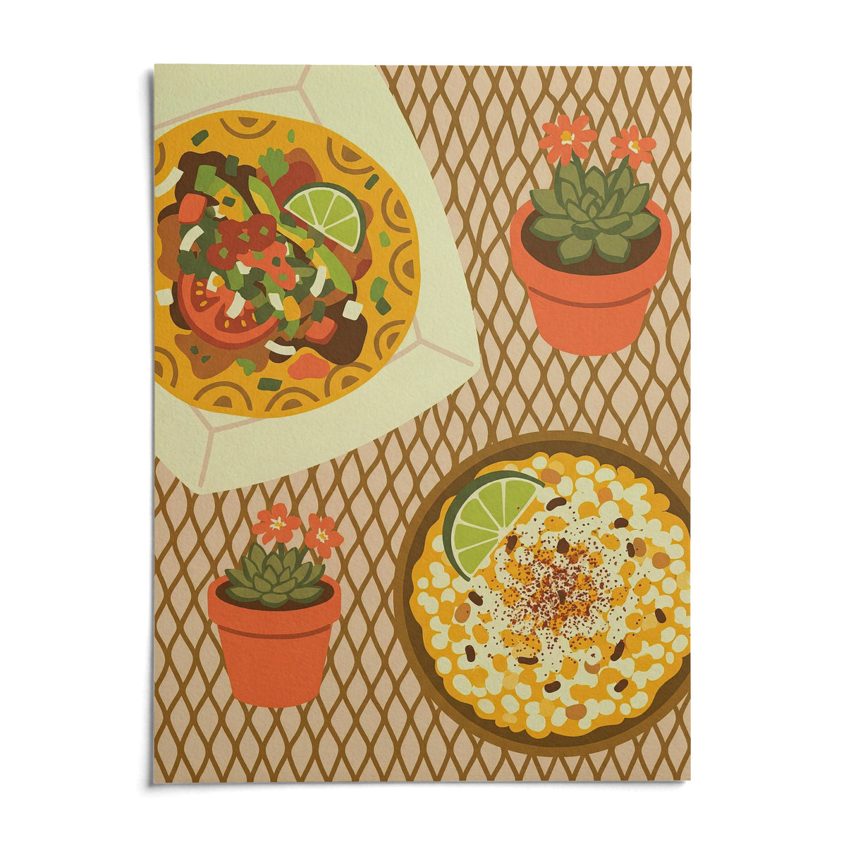 Taco Wall Art, shown as an unframed paper print on a plain white background