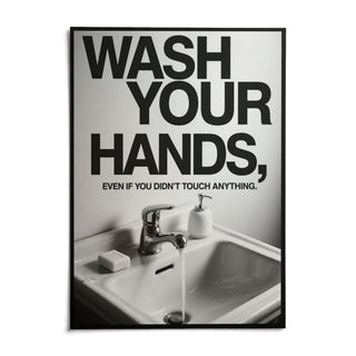 Toilet Wall Art Funny, shown as an unframed paper print on a plain white background
