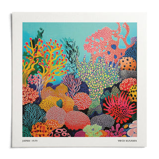 Tropical Sea Wall Art, shown as an unframed paper print on a plain white background