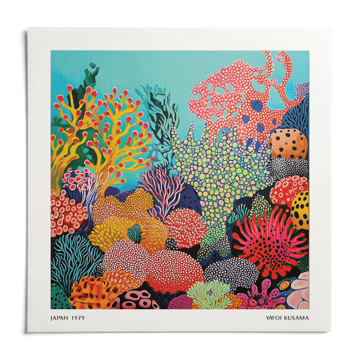 Tropical Sea Wall Art, shown as an unframed paper print on a plain white background