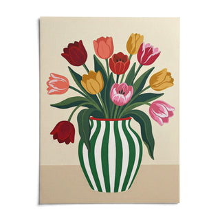 Tulip Art Print, shown as an unframed paper print on a plain white background