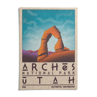 Utah Wall Art, shown as an unframed paper print on a plain white background