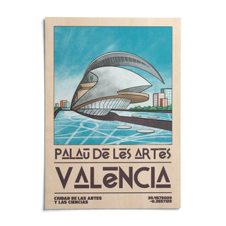 Valencia Architecture Print, shown as an unframed paper print on a plain white background