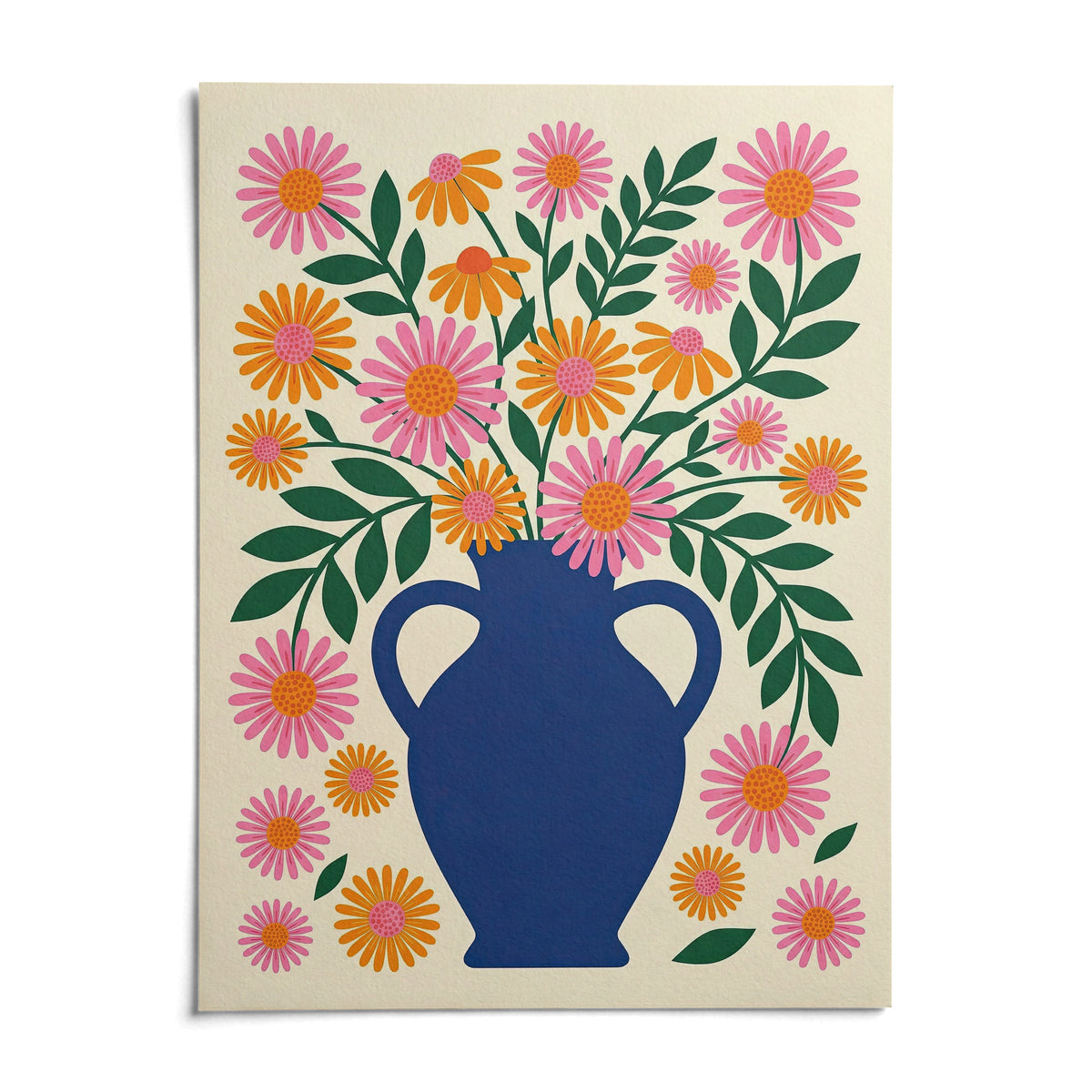 Vase Art Print, shown as an unframed paper print on a plain white background