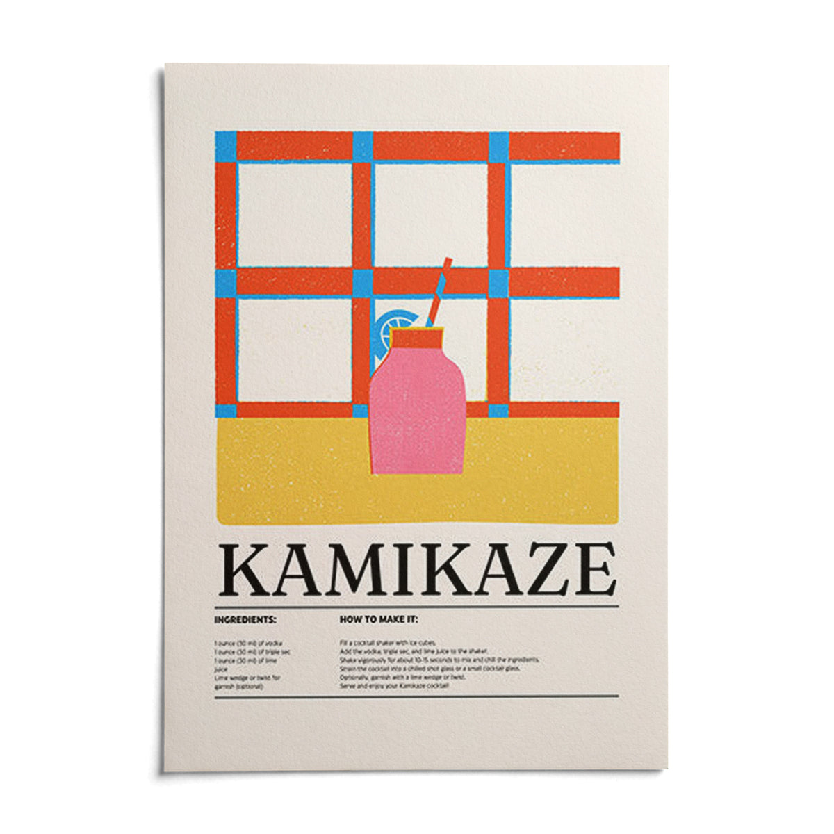 Wall Art Drink, shown as an unframed paper print on a plain white background