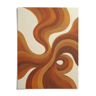 Wall Art with Burnt Orange, shown as an unframed paper print on a plain white background