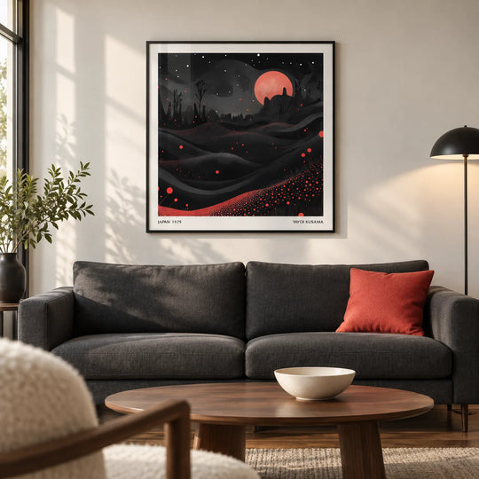 Red Moon Landscape