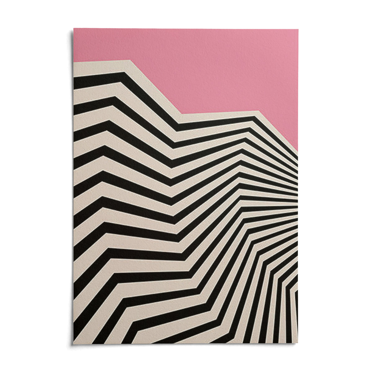 Wavy Wall Art, shown as an unframed paper print on a plain white background