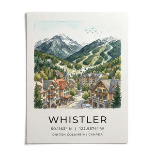 Whistler Mountain Print, shown as an unframed paper print on a plain white background