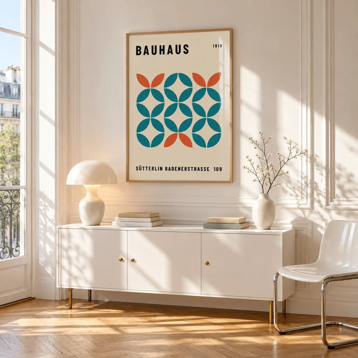 Work Office Wall Art, framed on the wall of a bright Paris style apartment in a living room