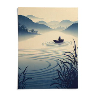 Zen River Art Print, shown as an unframed paper print on a plain white background