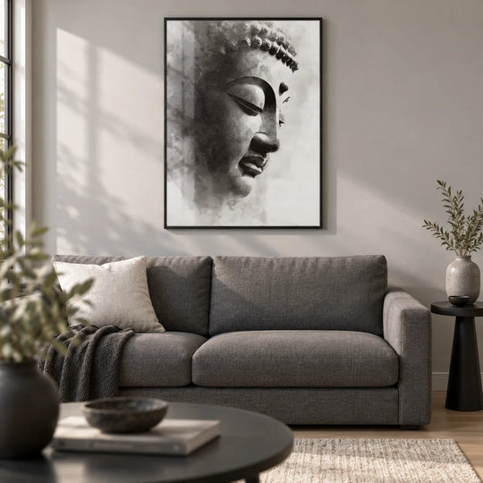 Zen Statue Face Art